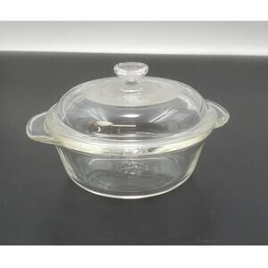 Vintage Fire King 1 Pint Glass Casserole Dish w/Lid, EUC